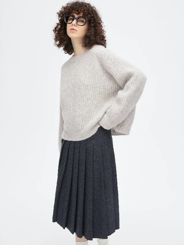 Silk Cashmere Crew Sweater