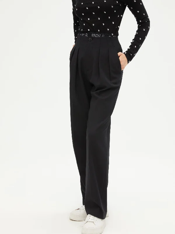 Sport Waistband Patchwork Suit Pants