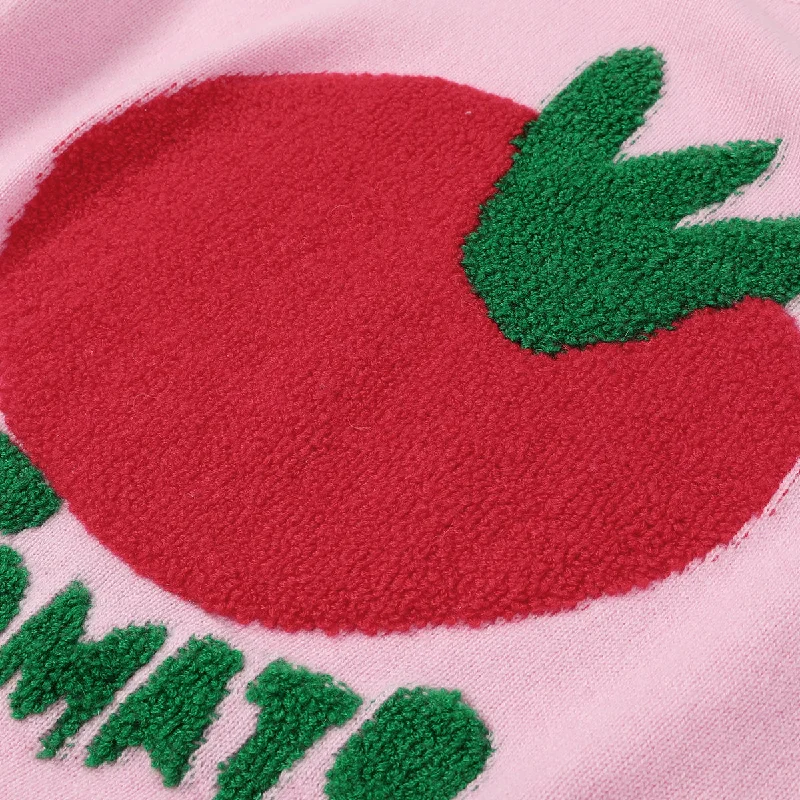 Tomato jacquard sweater