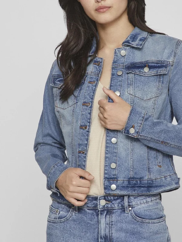 VISHOW DENIM JACKET MID BLUE