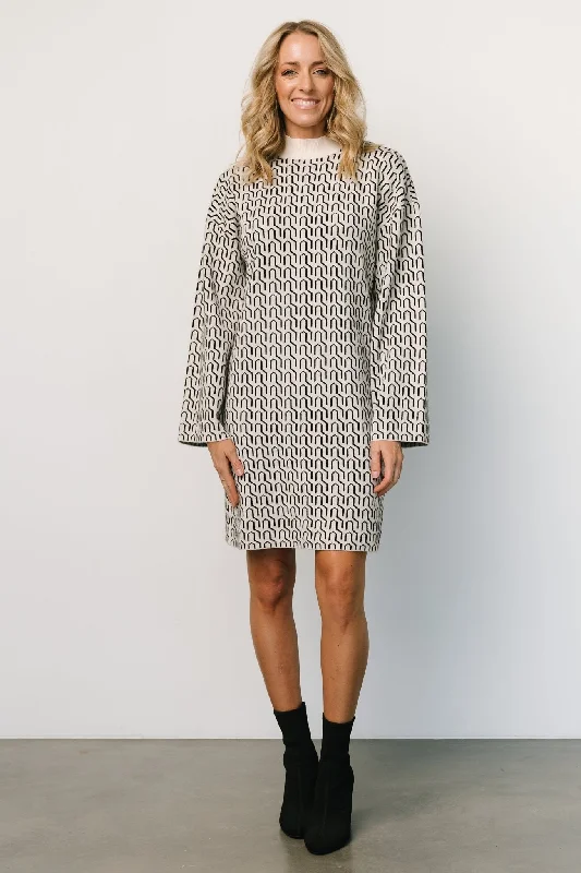 Webster Sweater Dress | Ivory Print