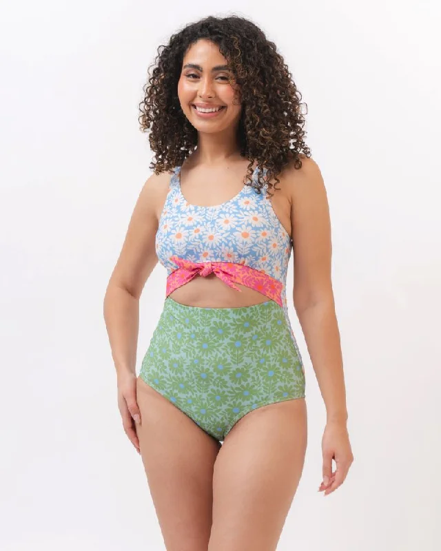 Daisy Patch Knotted One-Piece