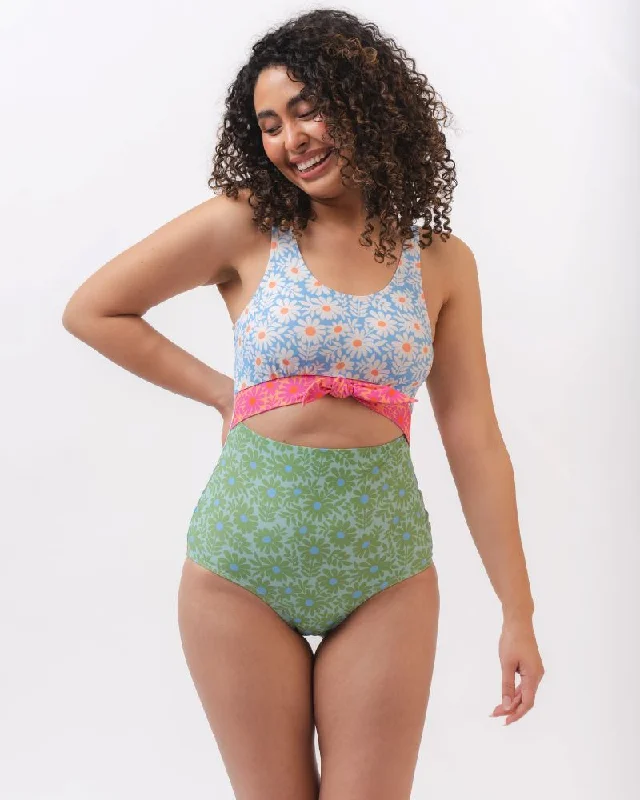 Daisy Patch Knotted One-Piece