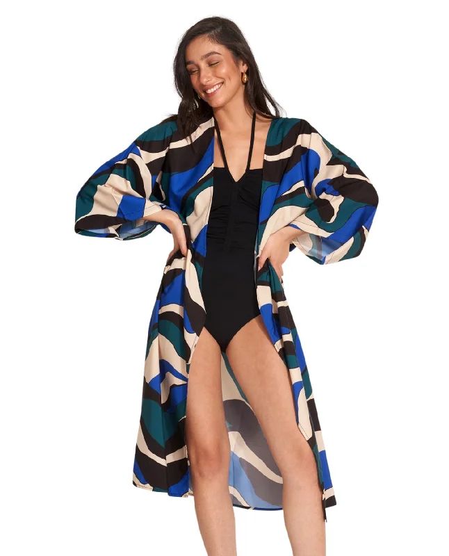 Gottex Beach Life Iris Midi Cover Up Kimono