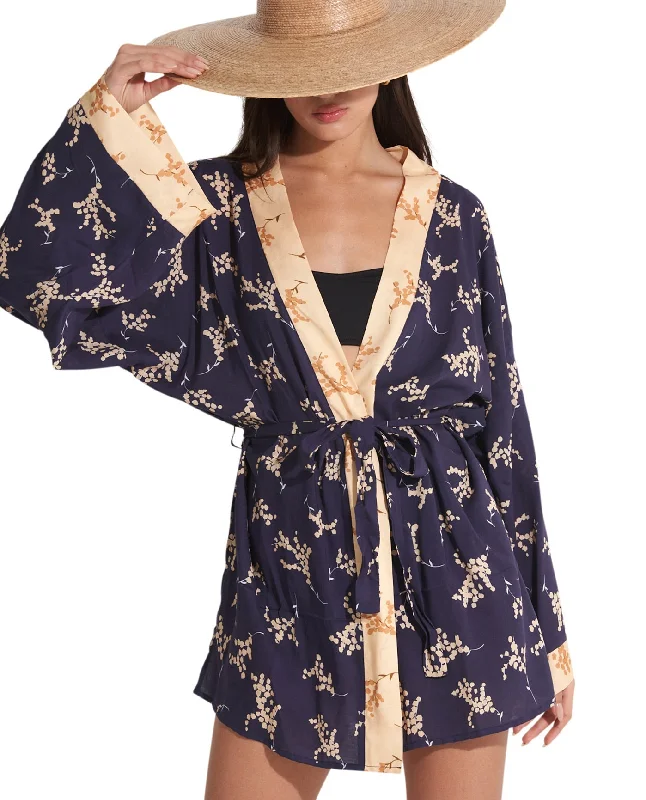 Gottex Beach Life Diamond Short Cover Up Kimono