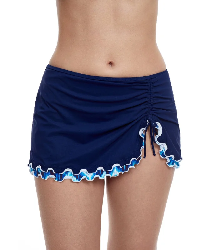 Profile By Gottex Ocean Blues Side Slit Swim Skirt