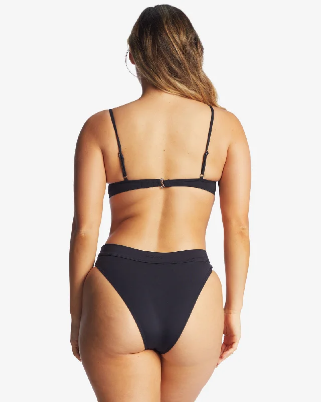 Sol Searcher Maui Rider Bikini Bottoms - Black Pebble