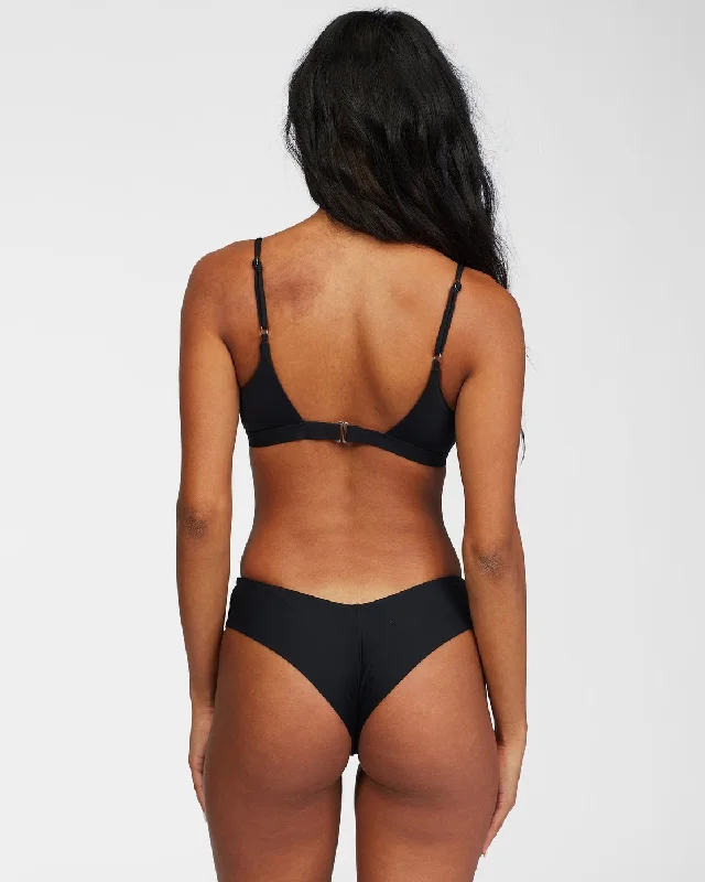 Sol Searcher Twist Bikini Top - Black Pebble