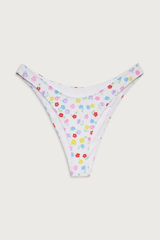 Suki Floral Classic Bikini Bottom - Dune Daisy