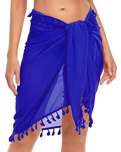 Women's Swimsuit Cover Up Sarong Bathing Suits Wraps For Women-Royal Blue